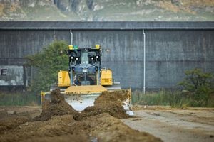 One of the new tech-loaded Caterpillar tracked dozers in the SER fleet