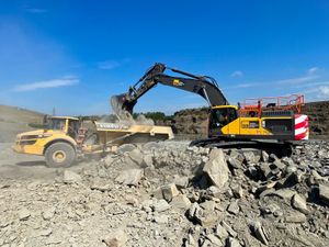 A new A40G articulated hauler and EC500 crawler excavator, part of Stevens Equipment Rental's latest 38-unit Volvo fleet expansion