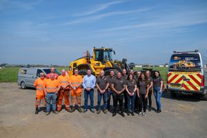 Andrew Stevens and the SER team gathered outside head office
